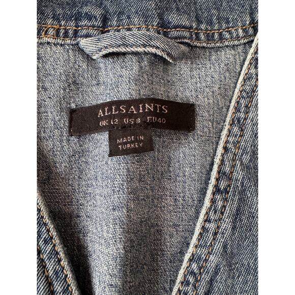 ALLSAINTS  Utility Denim Jumpsuit size 8 / M - Picture 9 of 11